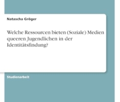 Welche Ressourcen bieten (Soziale) Medien queeren Jugendlichen in der Identitätsfindung?