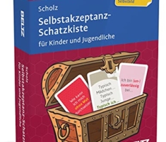 Selbstakzeptanz-Schatzkiste für Kinder und Jugendliche: 120 Karten mit 20-seitigem Booklet in stabiler Box, Kartenformat 5,9 x 9,2 cm (Beltz Therapiekarten)